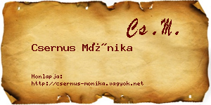 Csernus Mónika névjegykártya